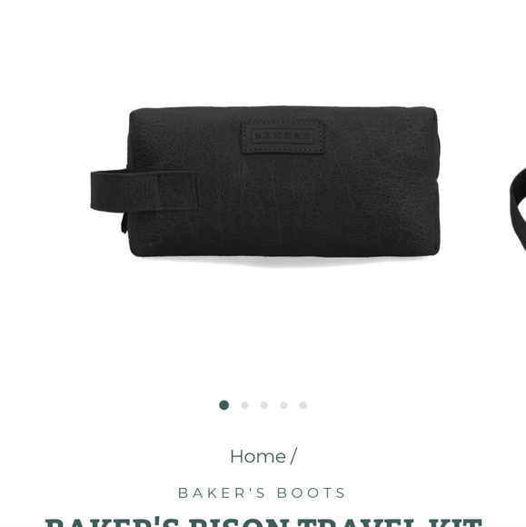 Bison leather travel kit, from BAKER'S Boots and Clothing - Picture 12 of 13